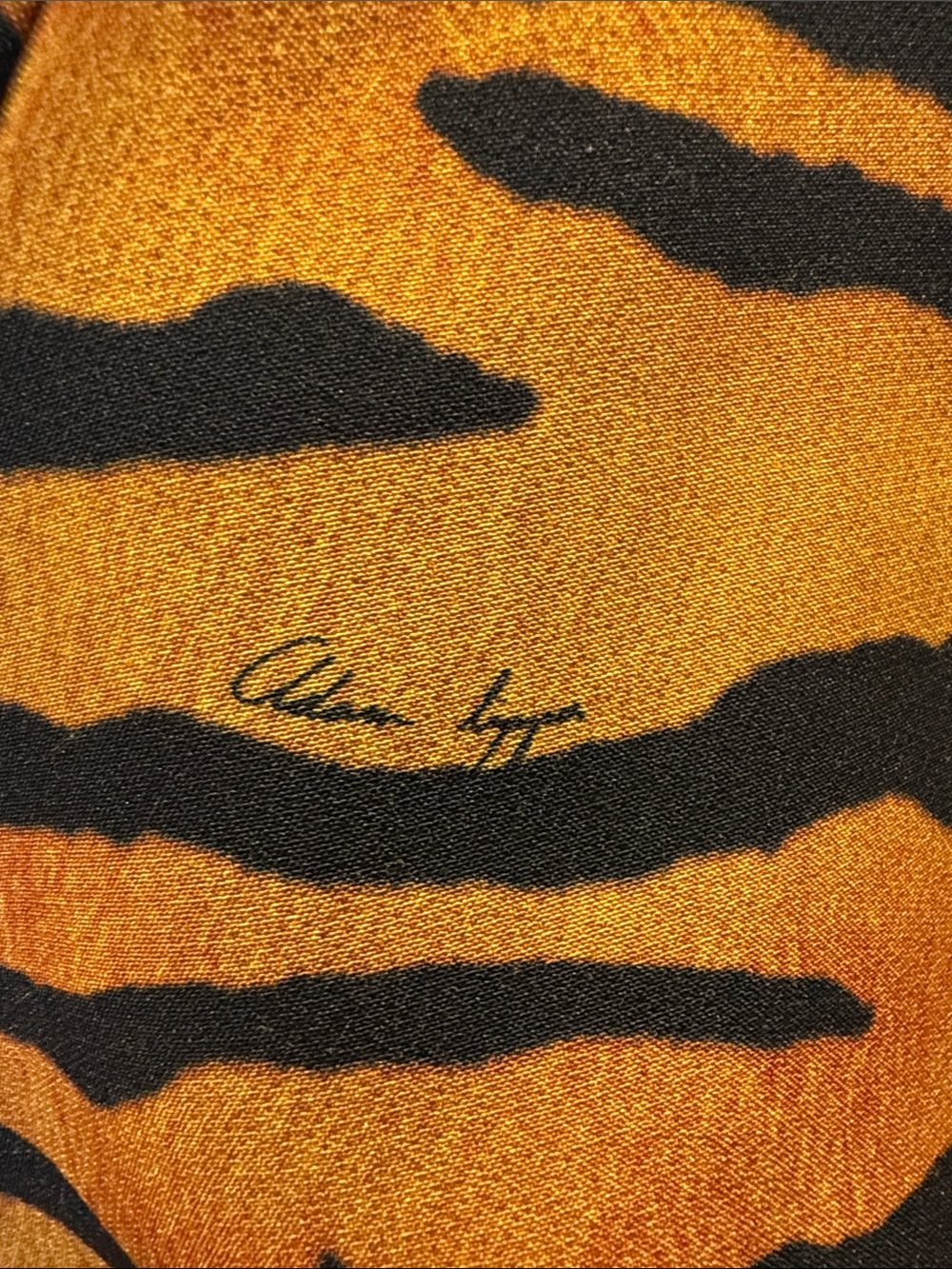 Adam Lippes Black and Gold Tiger-Print Trench Coat - Picture 9 of 10